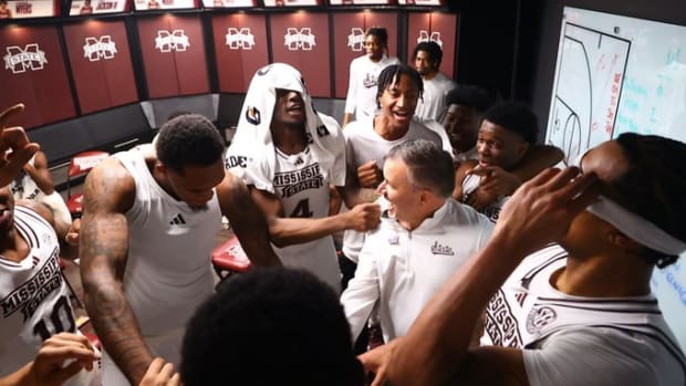Locker room after beating Auburn